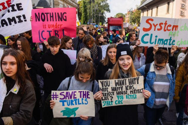 Students in Poland demonstrating... entirely in English (Photo by Omar Marques/SOPA Images/LightRocket via Getty Images)