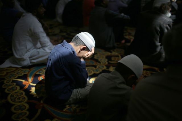 Muslims at Friday prayers. Credit:  Christopher Furlong / Getty