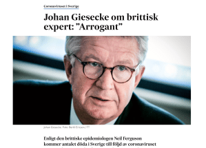 Johan Giesecke stands firm: death rates in Sweden will go down