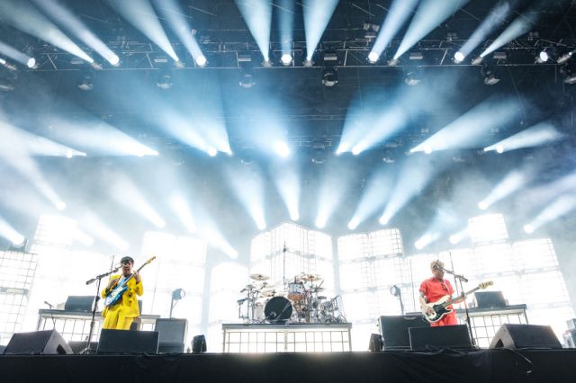 A world away: Biffy Clyro perform at the Isle of Wight Festival in 2019 (Photo by Rob Ball/WireImage)