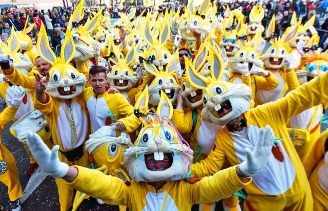 Rampaging rabbit furries. Credit: DENIS LOVROVIC/AFP/ Getty