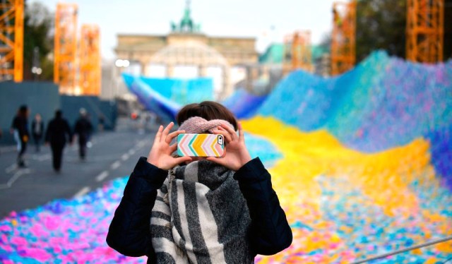 Taking selfies in Berlin is the stuff of great literature now. Credit: TOBIAS SCHWARZ/AFP via Getty Images