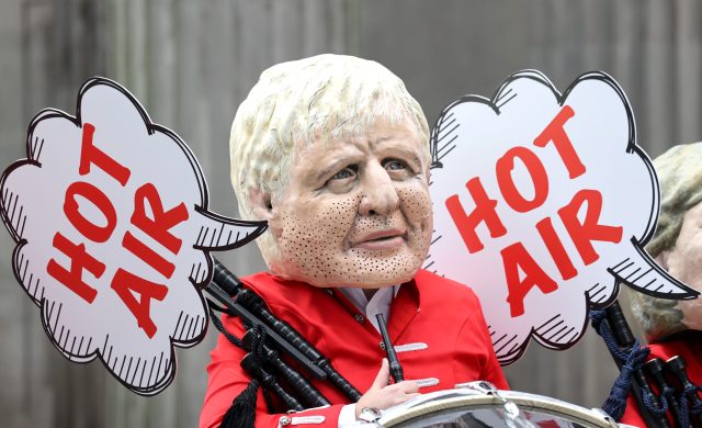 Boris thinks we're  5-1 down at half time. Credit: Chris Jackson/Getty