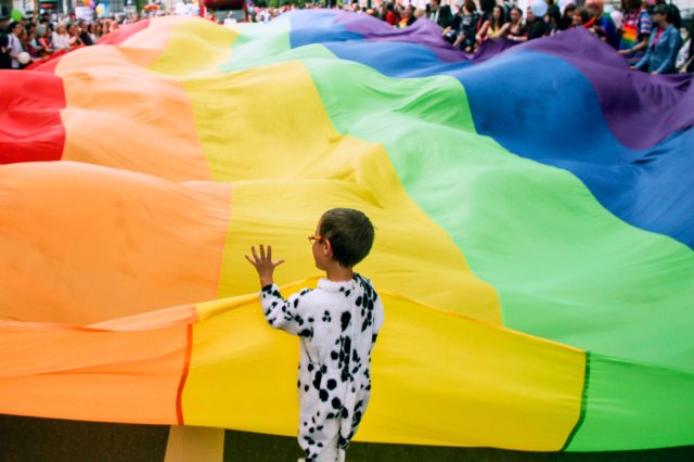An LGBT parade in Krakow (Beata Zawrzel/NurPhoto via Getty Images)