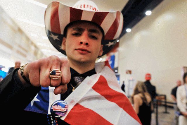 Are you as based as this young man? (Photo by Spencer Platt/Getty Images)