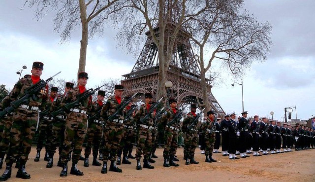 A ceremony in memory to the victims of the Algerian War of Independence. Credit: FRANCOIS GUILLOT/AFP via Getty Images