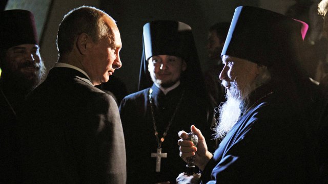 Does Putin listen to the church? Credit: Alexey Druzhinin/Ria Nostovisis/AFP/ Getty
