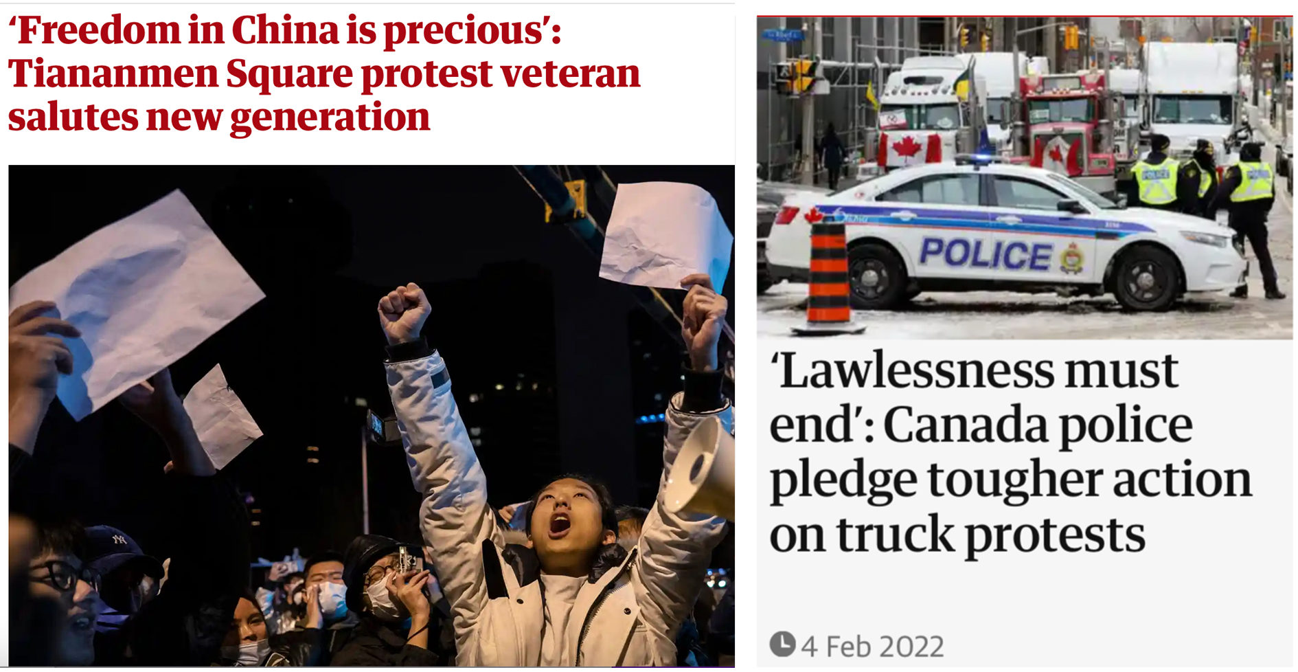 Same paper, different takes.