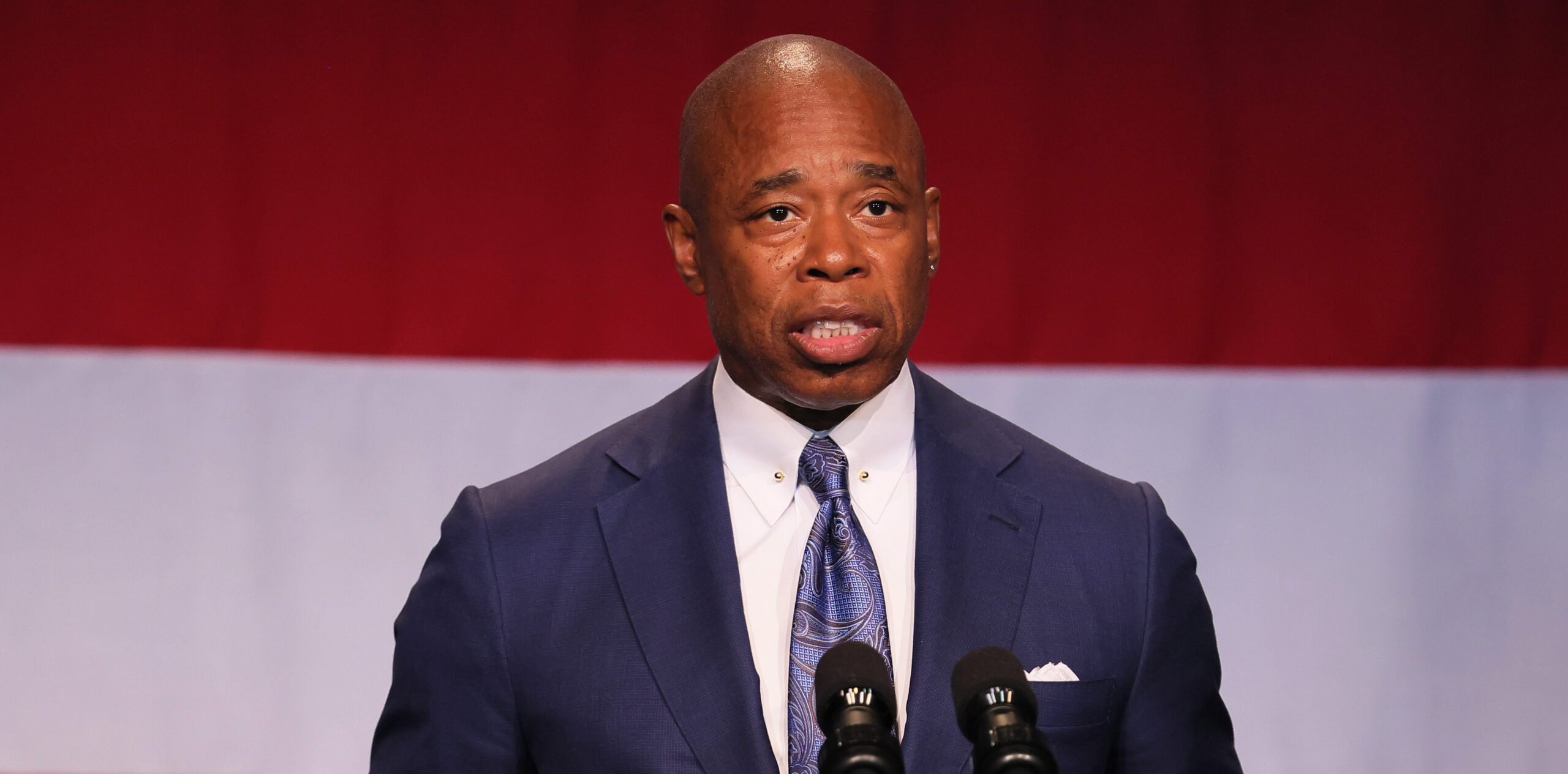 Mayor Eric Adams has requested the authority to suspend New York’s right to shelter law. Credit: Getty