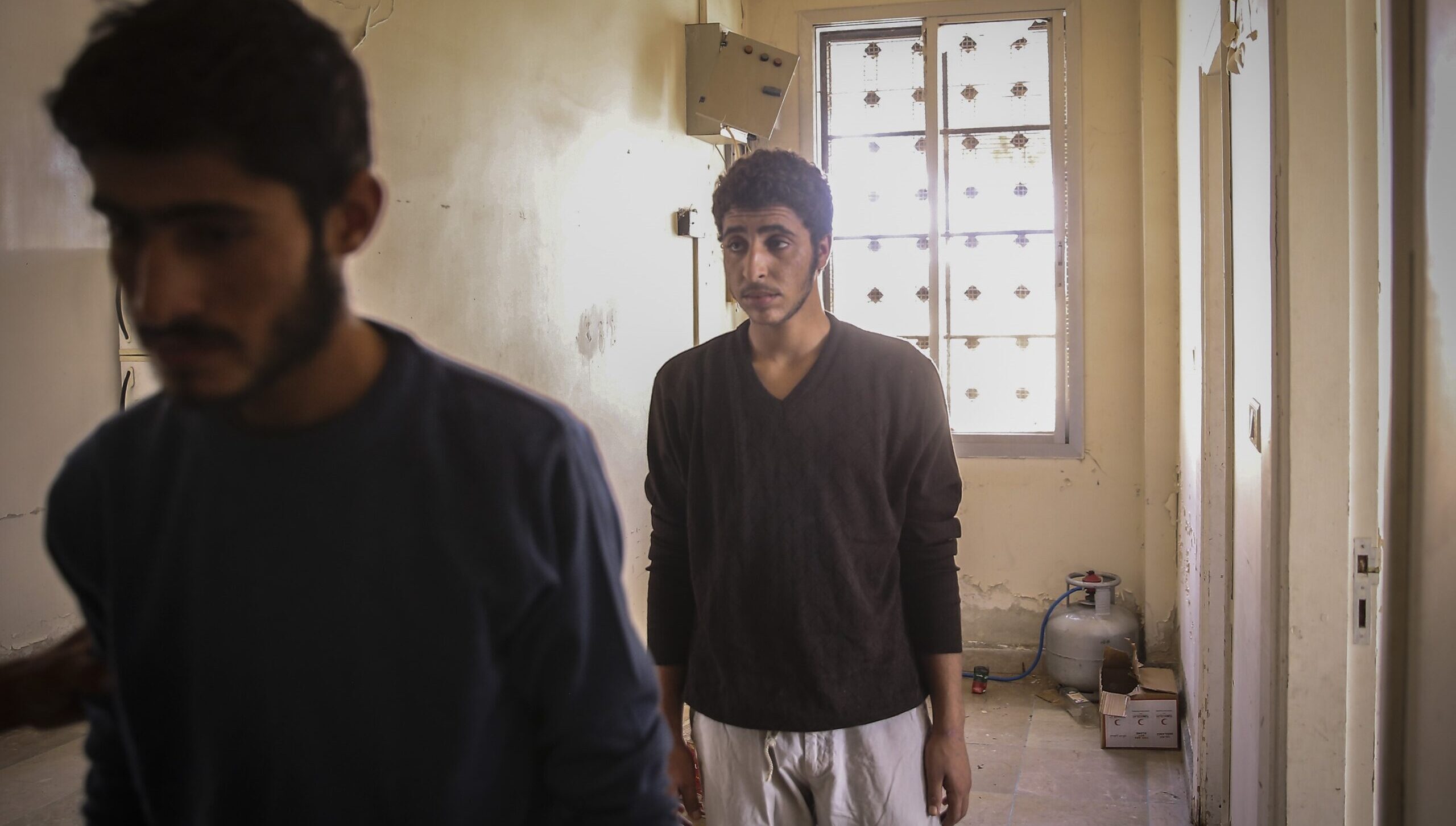 Isis terrorists imprisoned in Jarabulus, Syria. Credit: Getty