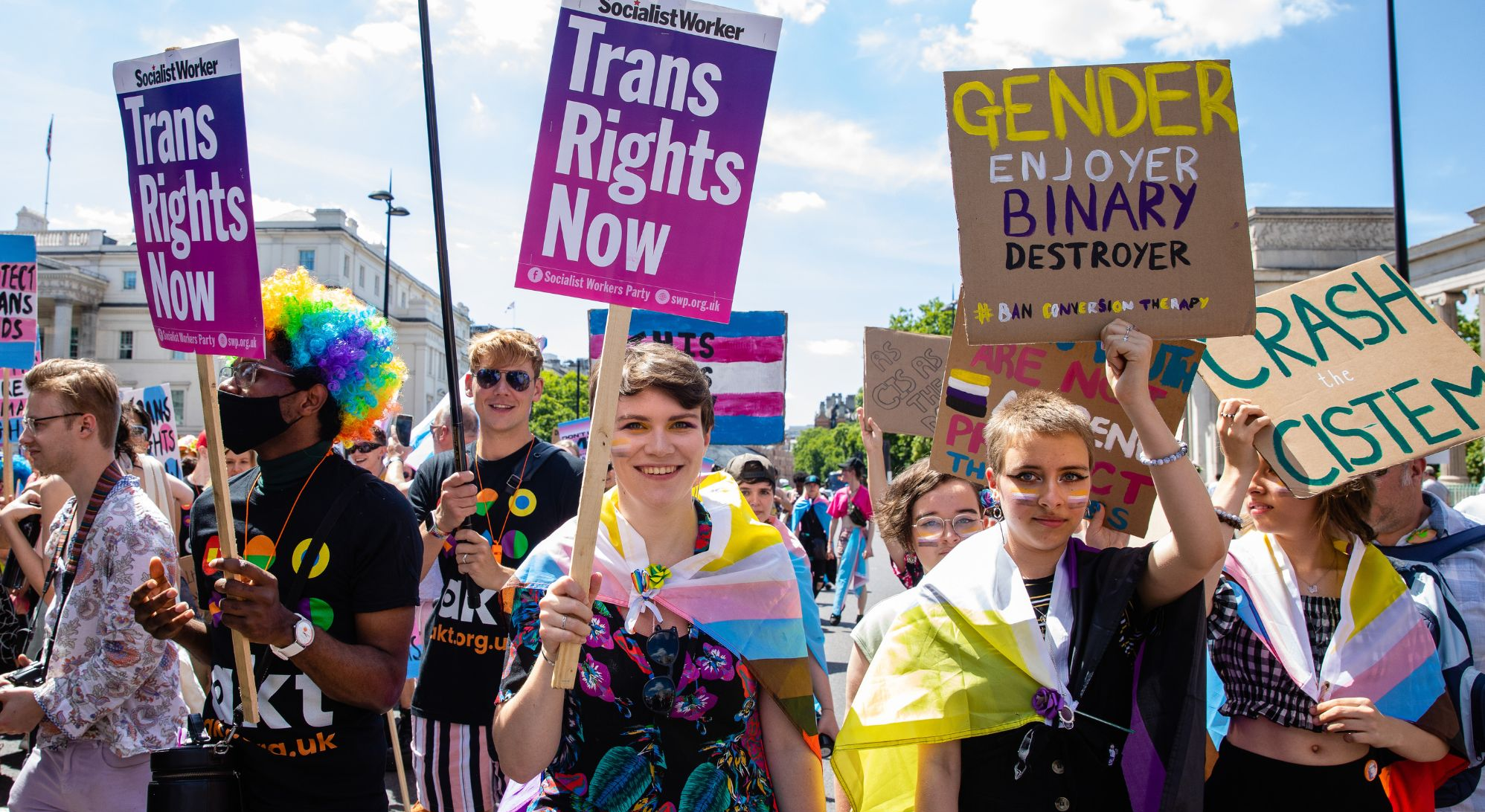 Young humanist protestors. Credit: Humanists UK