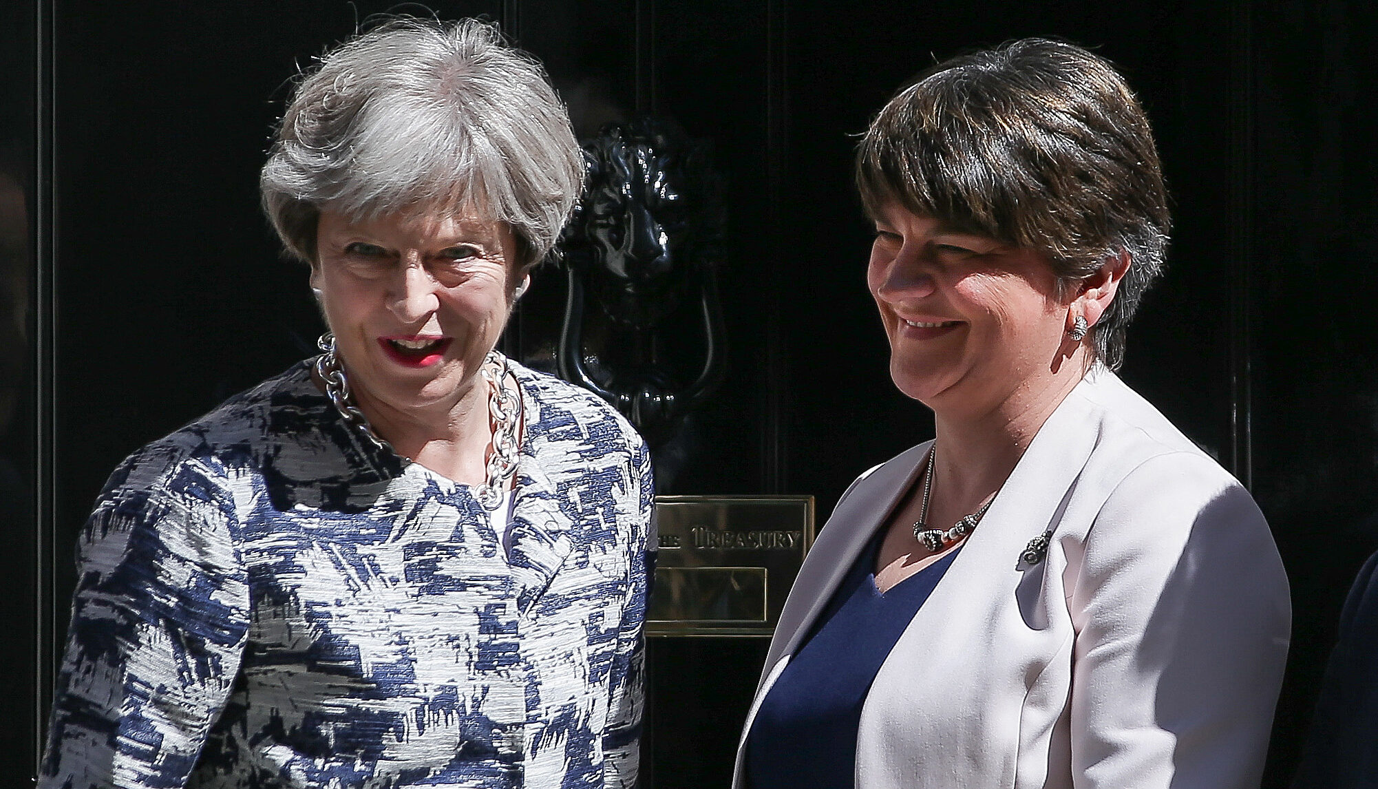 Theresa May and Arlene Foster at 10 Downing Street in June 2017. Credit: Getty 