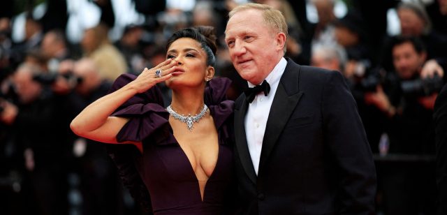 French businessman François-Henri Pinault
with his wife, the actress Salma Hayek Pinault. Valery Hache/AFP/Getty Images 