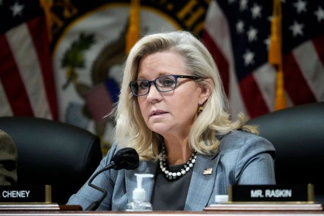 Liz Cheney during a Select Committee to Investigate January 6th Attack (Drew Angerer/Getty Images)