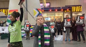 Women protest Network Rail's capitulation to Stonewall