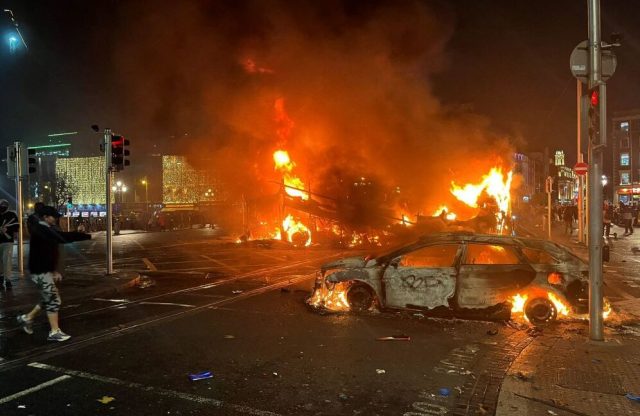 'Civic disturbances on a scale not seen for generations continue' (PETER MURPHY/AFP via Getty Images)