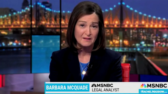 Barbara McQuade argued that the First Amendment was an obstacle to truth. Credit: MSNBC