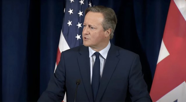 Cameron made the case for further American support. YouTube/ U.S. Department of State