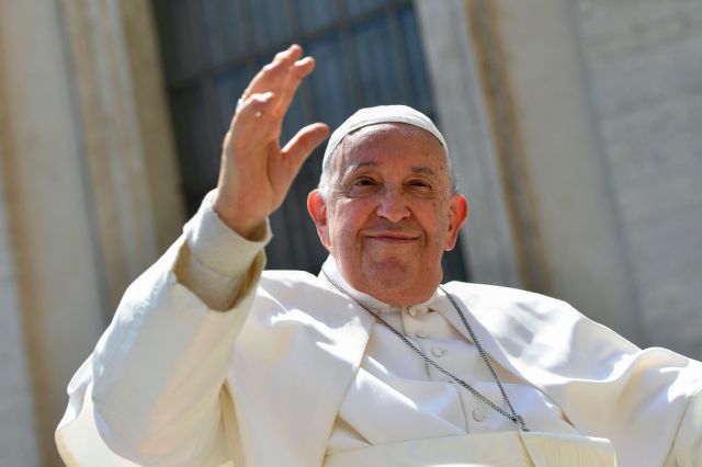 Pope Francis welcomes our new overlords. Credit: Getty