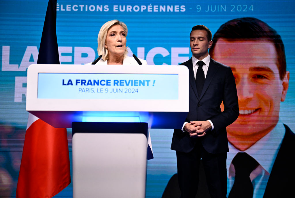 The National Rally's Marine Le Pen and Jordan Bardella were less successful than expected in Sunday's elections. Credit: Getty