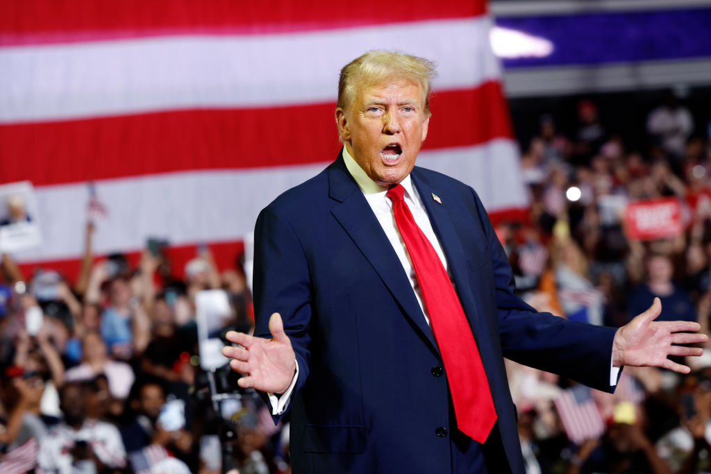 Donald Trump speaks at a rally in Pennsylvania late last month. Credit: Getty