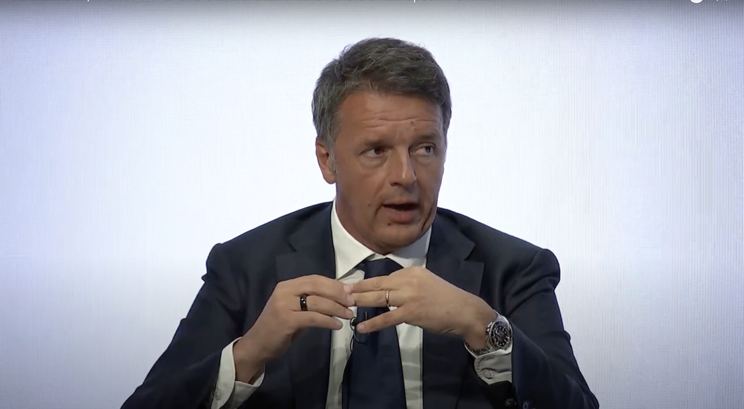 Renzi pointed today to a decline in spending power. Credit: Tony Blair Institute/Youtube