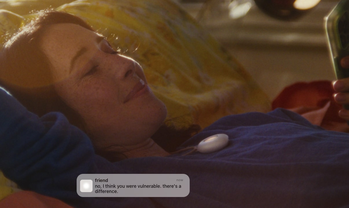 The Friend necklace listens to the user and talks to them through their phone. Credit: Friend