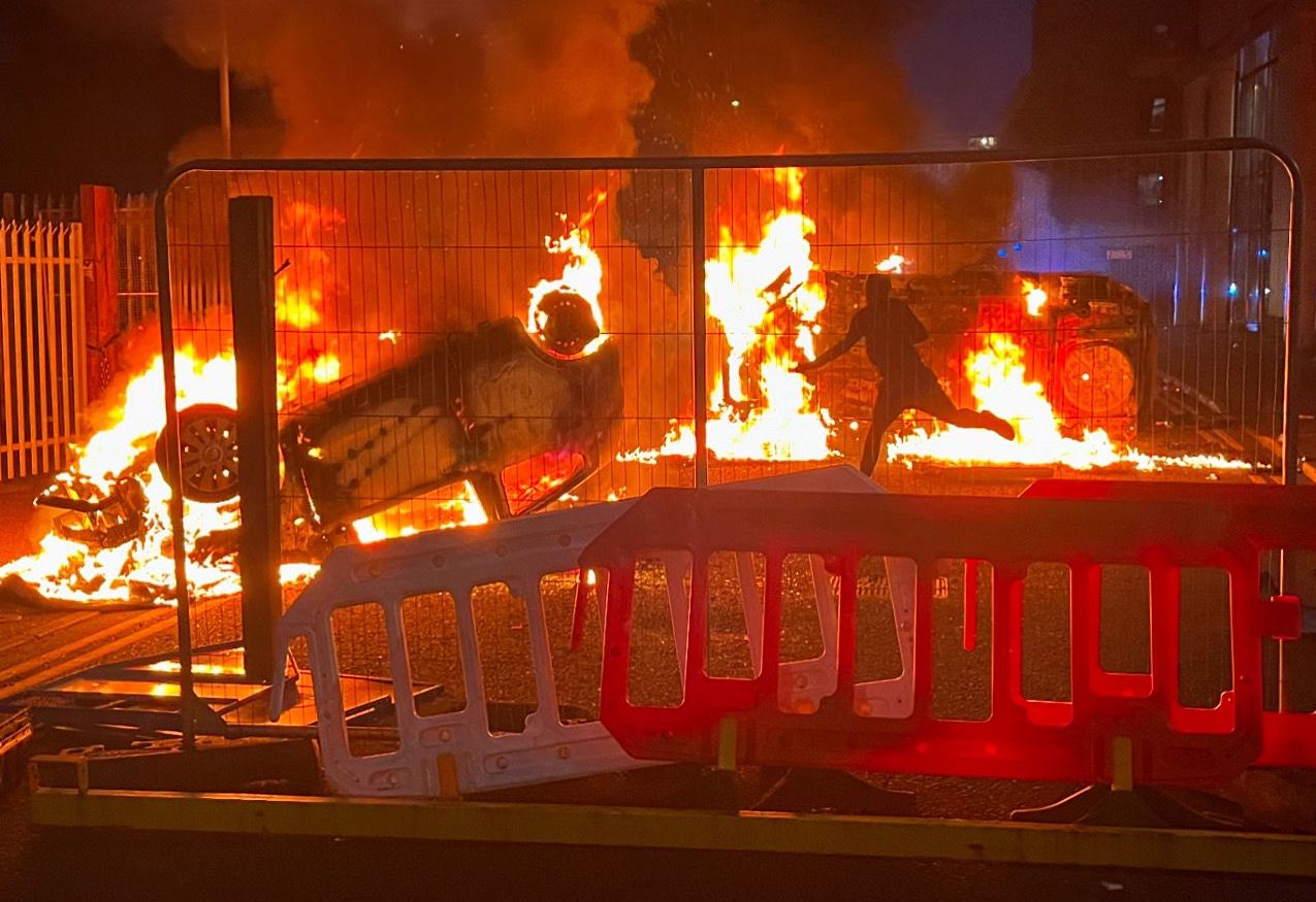 "Unfortunately this is a riot situation now".