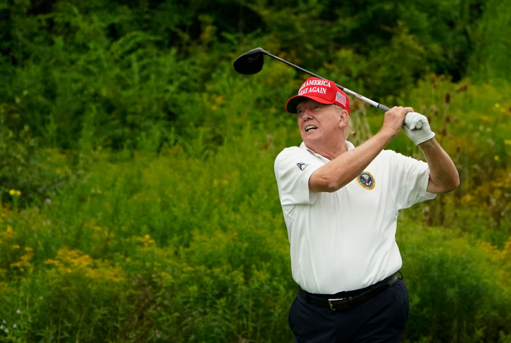 A suspected assassination attempt on Donald Trump was thwarted at the former president's golf course on Sunday. Credit: Getty