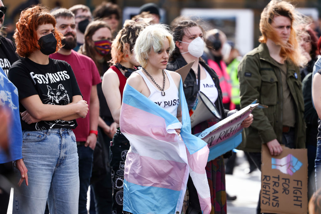 Trans rights protestors in Edinburgh earlier this year. Credit: Getty