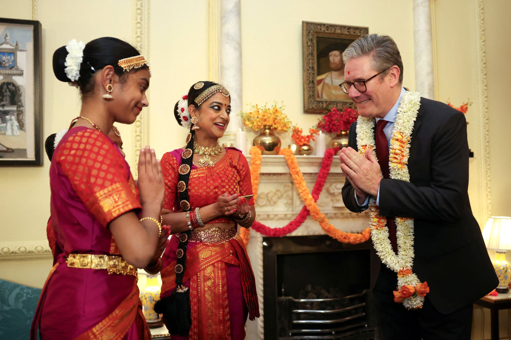 Keir Starmer attends a Downing Street Diwali reception at the end of last month. Credit: Getty