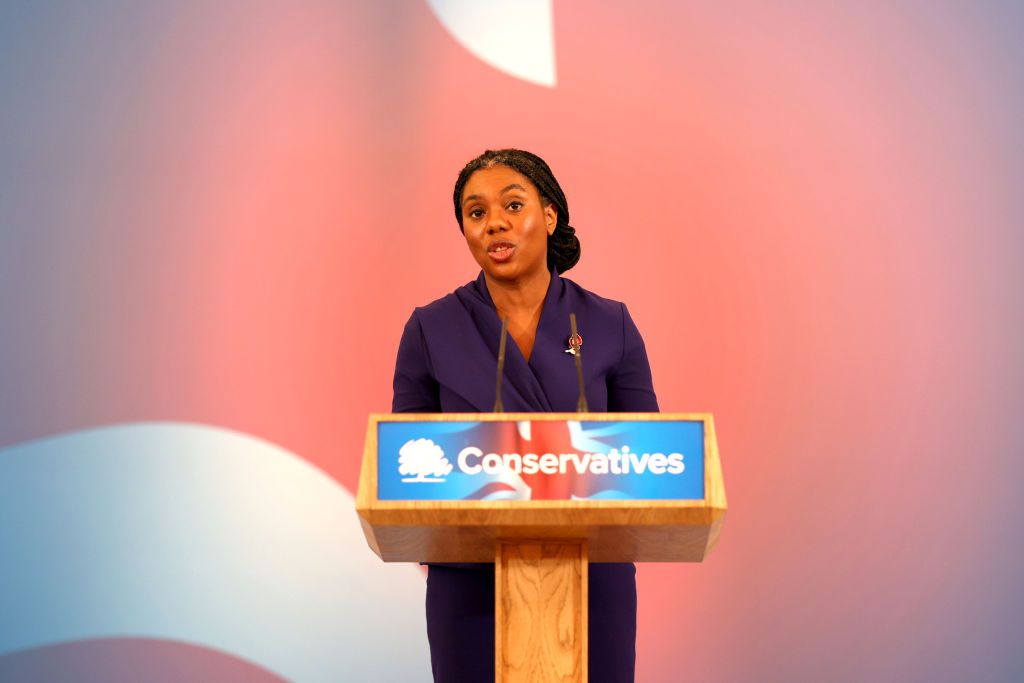 Kemi Badenoch speaks after winning the Tory leadership election on Saturday. Credit: Getty