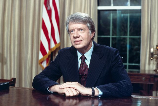 Carter and Trump were fellow Washington outsiders when they ascended to the presidency. Credit: Getty