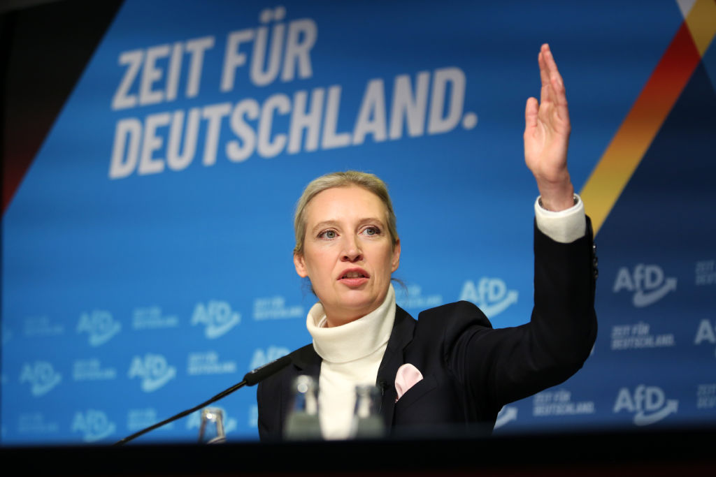 AfD co-leader and chancellor candidate Alice Weidel. Credit: Getty