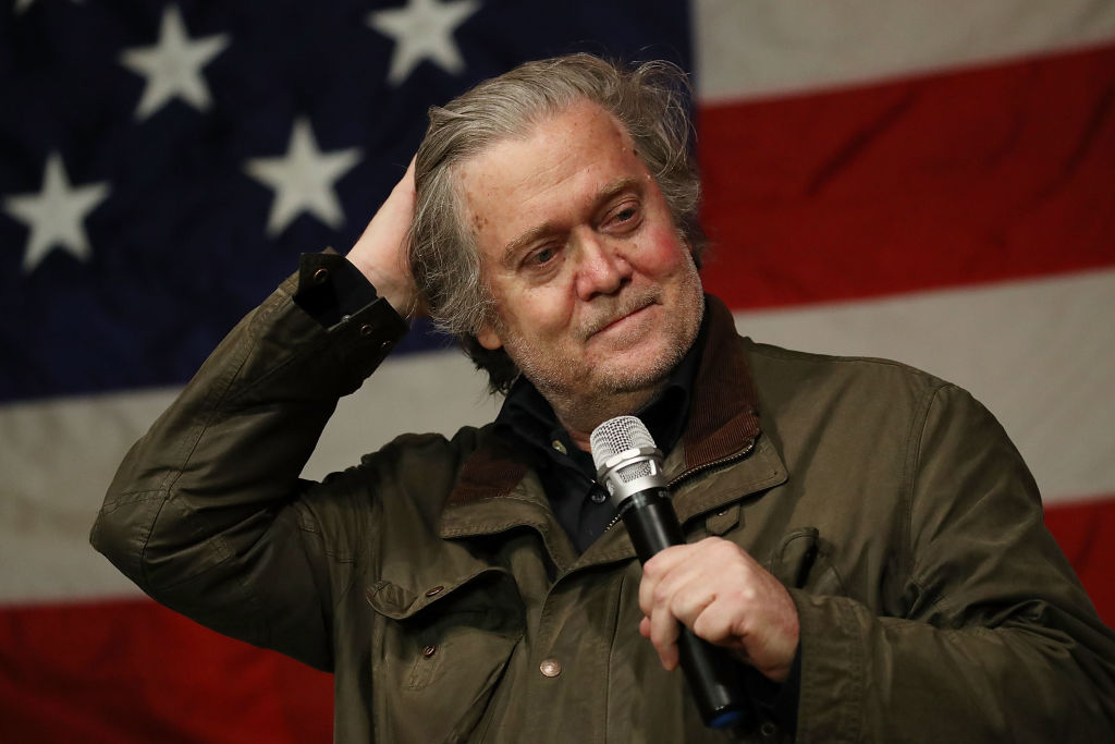 The former Trump strategist called Elon Musk a 'vile racist' for his support of H-1B visas. Credit: Getty