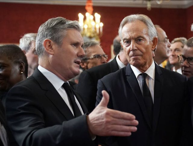 Starmer has a similar-sized majority to Blair's – but their fortunes are diverging. Photo by Kirsty O’Connor - WPA Pool/Getty Images