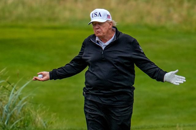 Trump doesn't like Scottish wind farms. (Credit: Christopher Furlong/Getty)