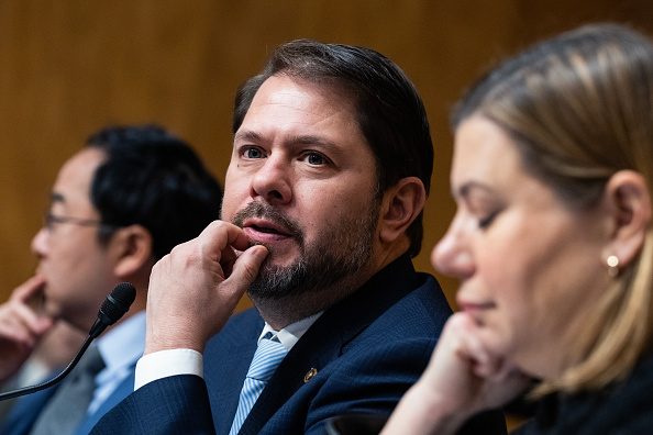 Senators Ruben Gallego and Elissa Slotkin are among the most senior members of Majority Democrats. Credit: Getty
