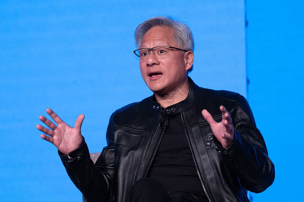 Nvidia CEO Jensen Huang has discussed ways to get around the ban. Credit: Getty