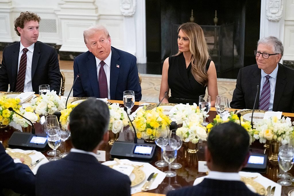Donald Trump hosted a dinner with Big Tech chiefs this week. Credit: Getty