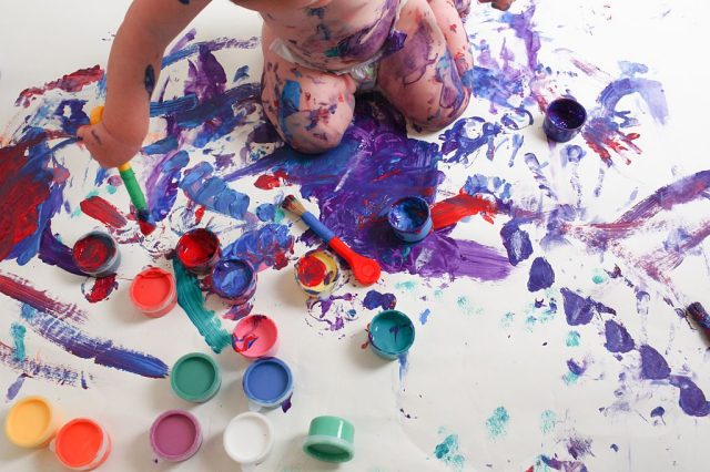 'Sometimes it’s genuinely hard to tell whether a painting was done by a graduate from Central St Martins, or a sticky preschooler
in a bib.' Lisa Wiltse / Corbis via Getty Images