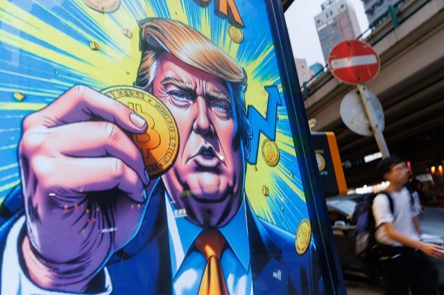President Trump promised to turn the US into 'the crypto capital of the planet'. May James/SOPA Images/LightRocket/Getty Images