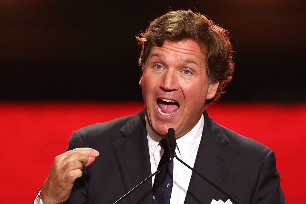Tucker Carlson recently criticised conservatives who support Israel. Credit: Getty