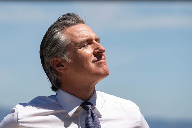 Gavin Newsom is having fun