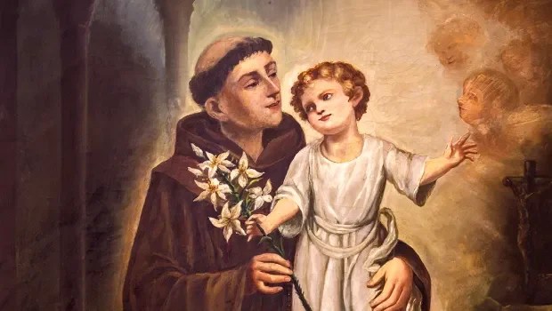 St Anthony of Padua is often portrayed holding the Christ Child