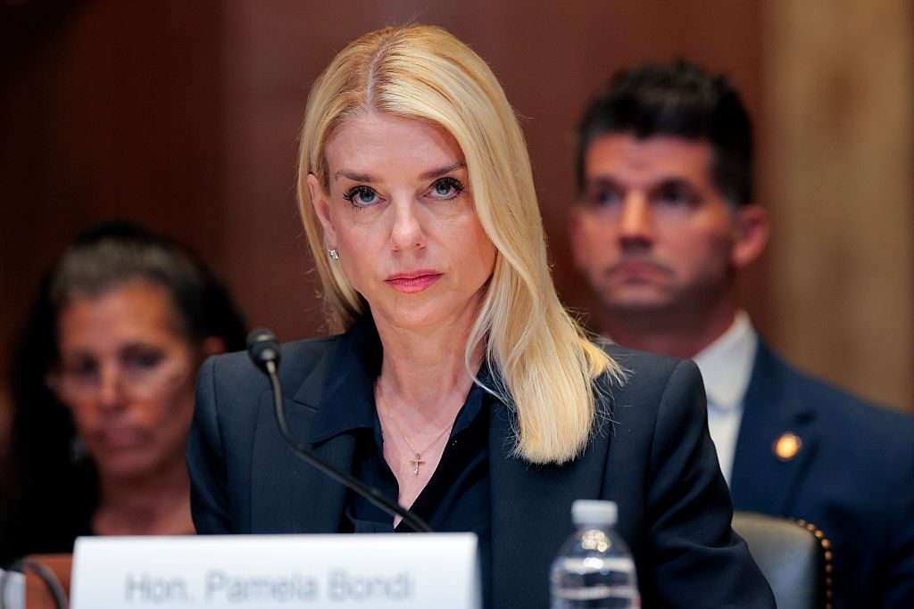 Attorney General Pam Bondi faces a battle over the administration’s Big Tech approach. Credit: Getty