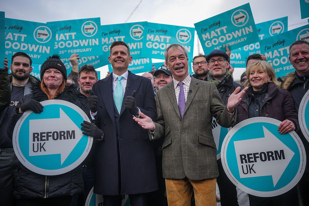 Reform UK were defeated by the Greens in Gorton and Denton last week. Credit: Getty