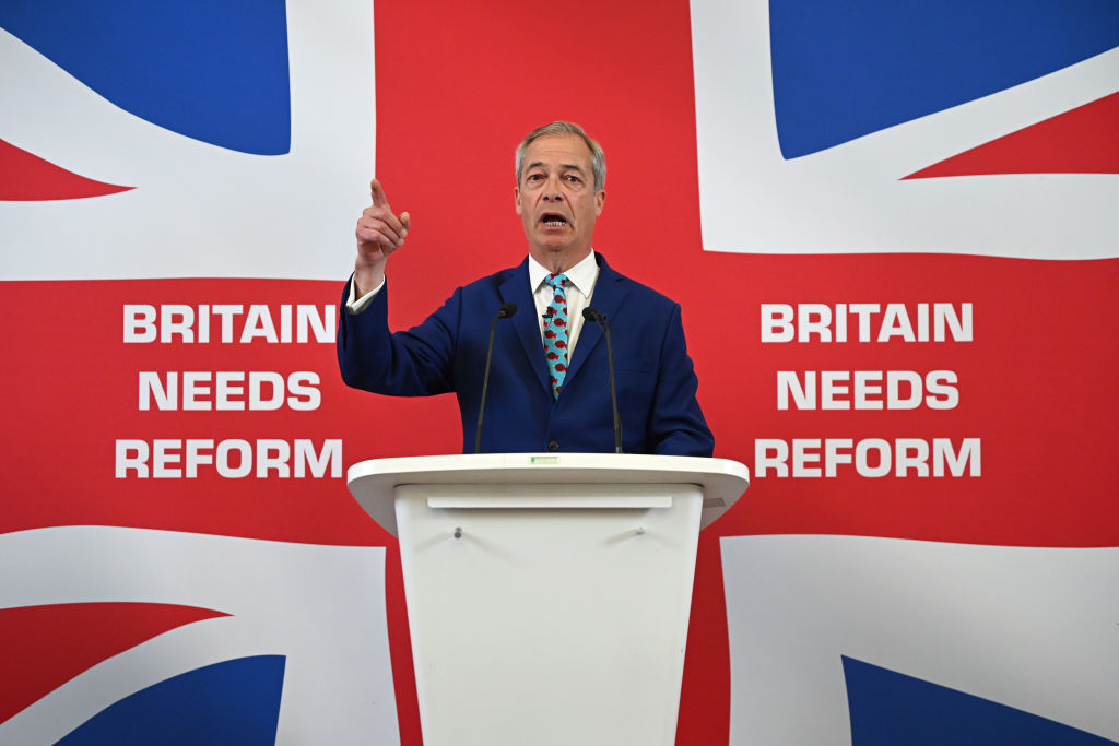 Nigel Farage has called for the Union Jack to be flown in every English school. Credit: Getty