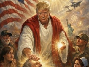 Donald Trump’s Jesus complex is the height of kitsch