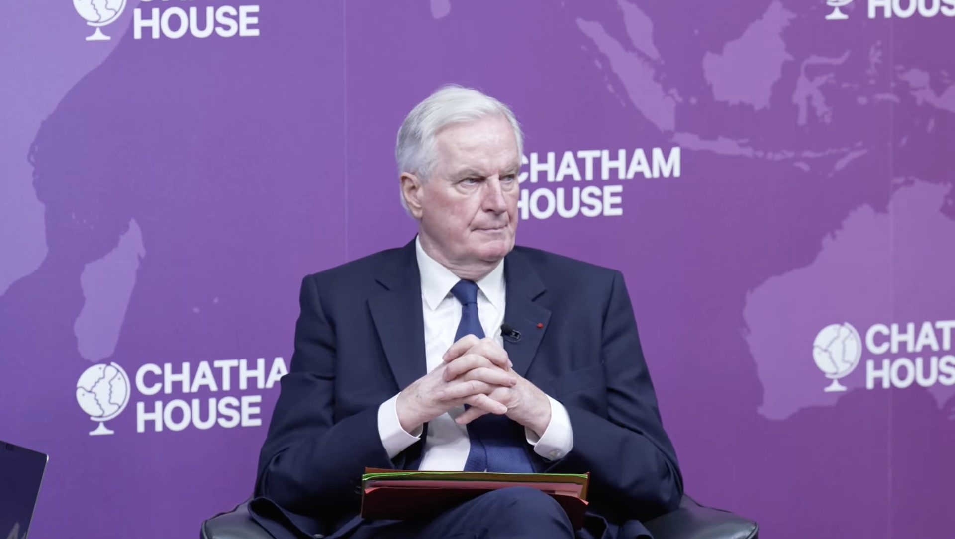 Michel Barnier speaks at Chatham House this morning. Credit: Chatham House